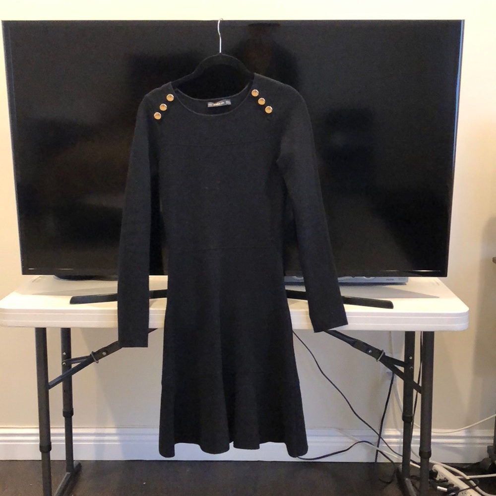 Zara Knit Black Dress size Small S